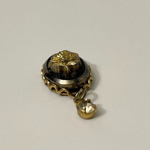 Vintage Floral Flower Dangle Pendant Charm No Loop - Picture 5 of 16